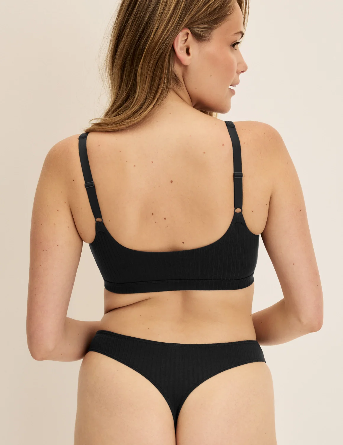 Cotton Rib Scoop Bralette - Last Call - Image 12