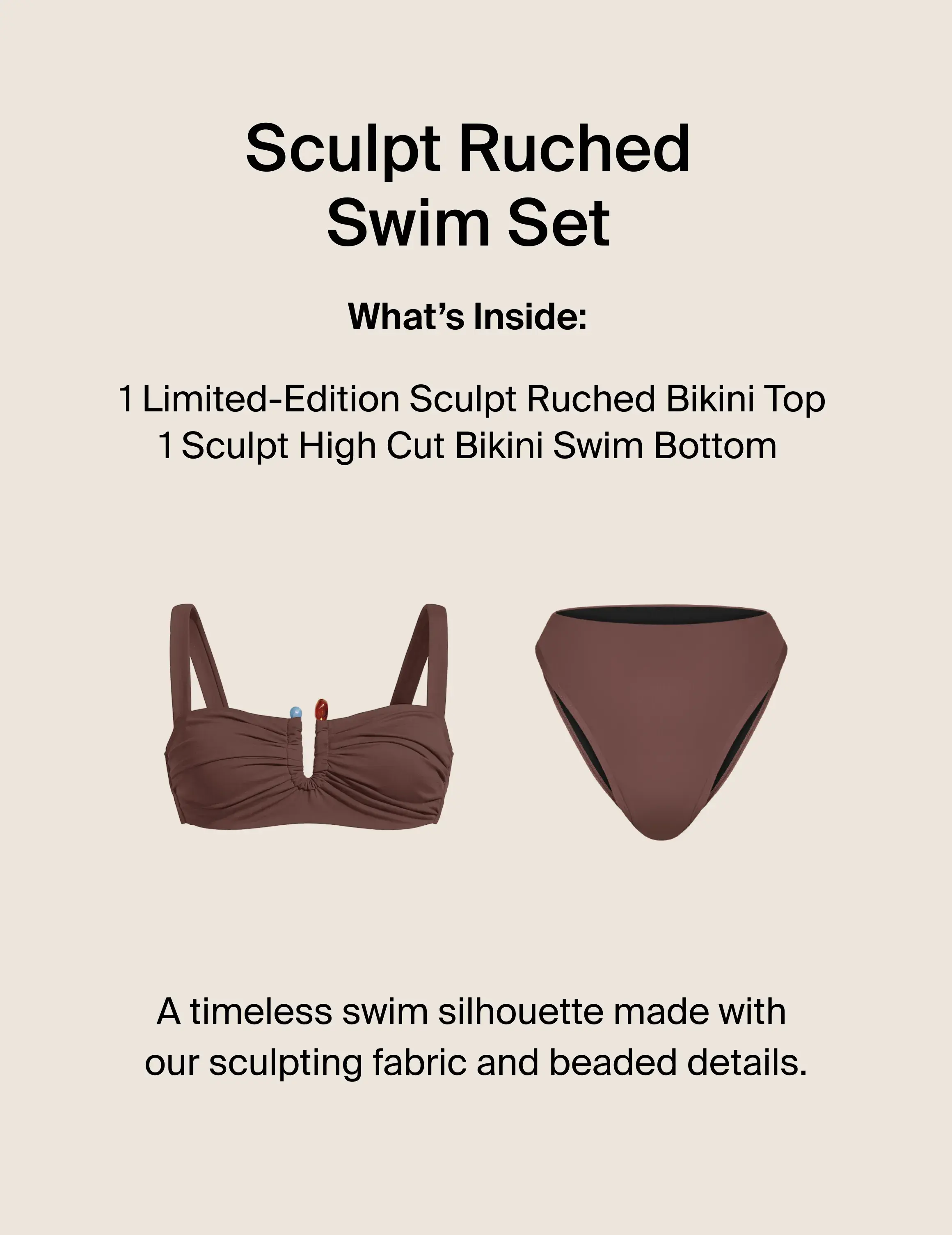 Sculpt Ruched Swim Set - Image 2