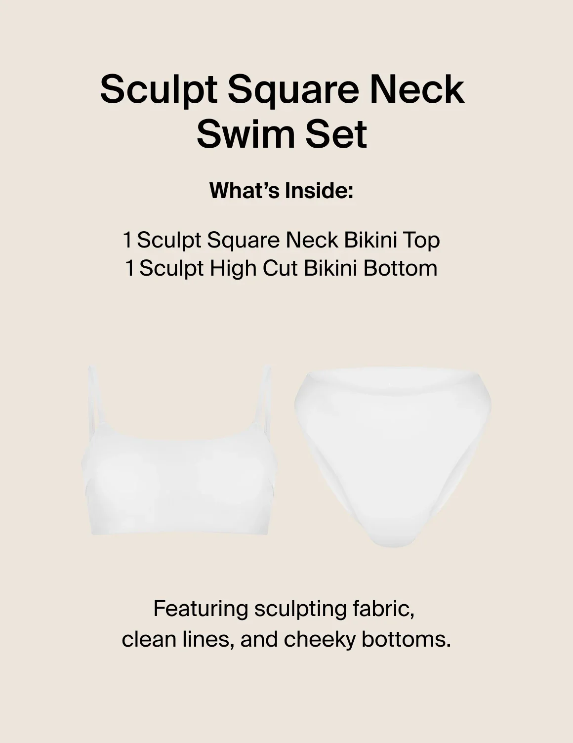 Sculpt Square Neck Swim Set - Image 2