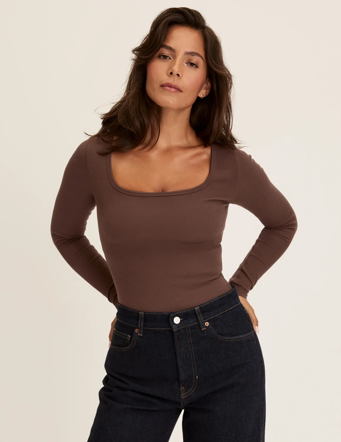 SculptRib™ Cotton Long Sleeve Top - Image 10