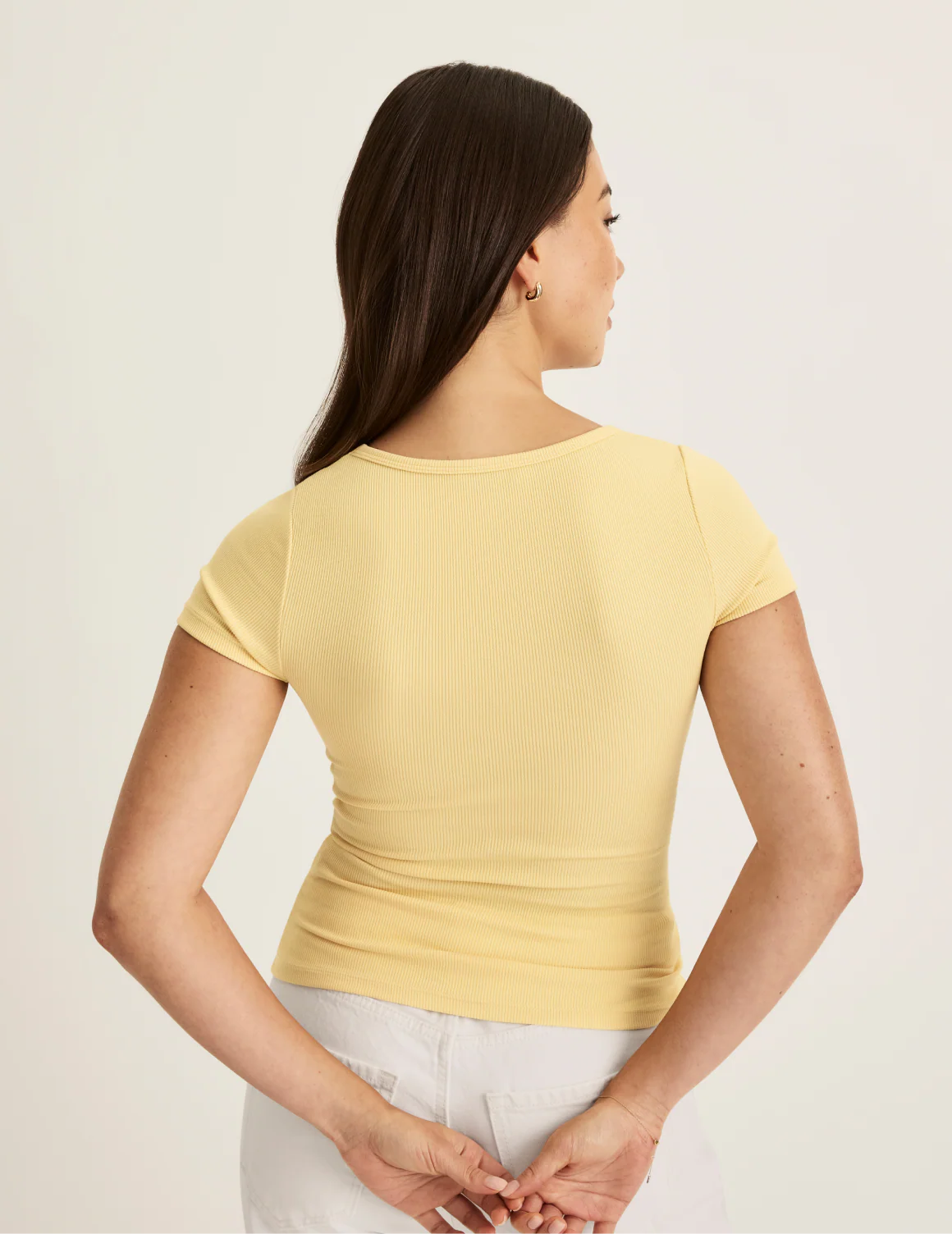 SculptRib™ Cotton Scoop Neck T-Shirt - Image 7