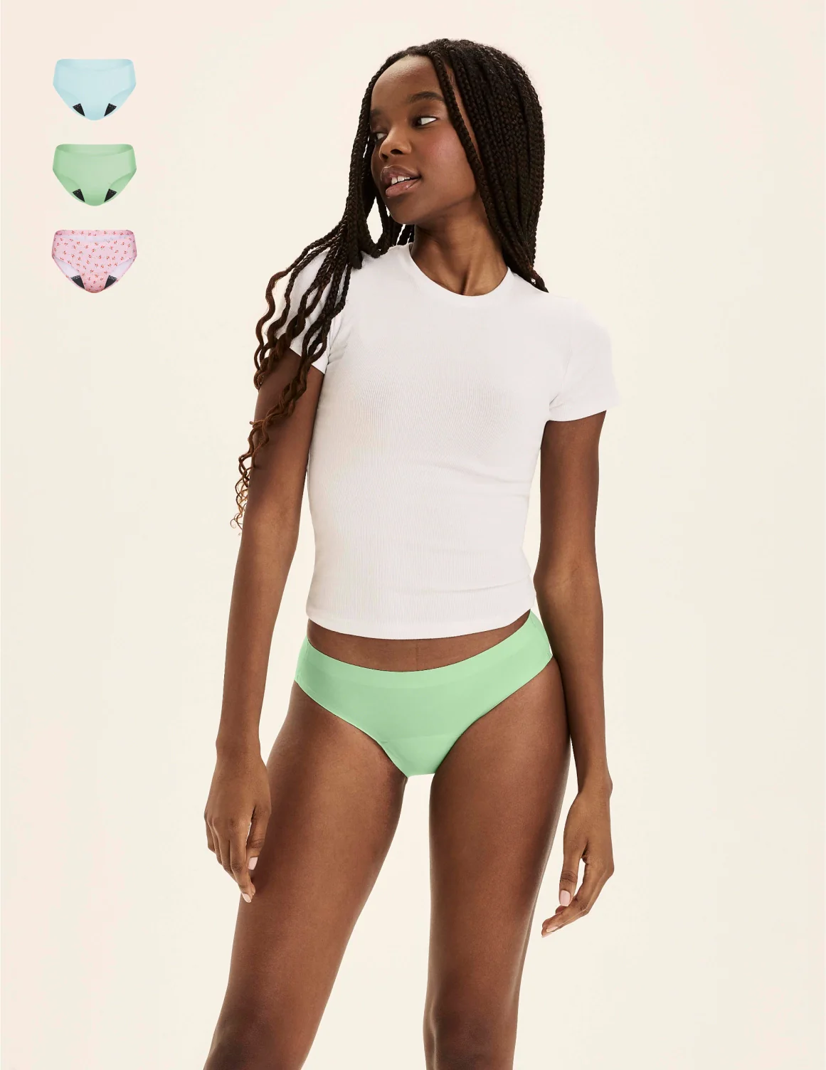 Teen Leakproof UltraThin No-Show Bikini 3-Pack - Image 56