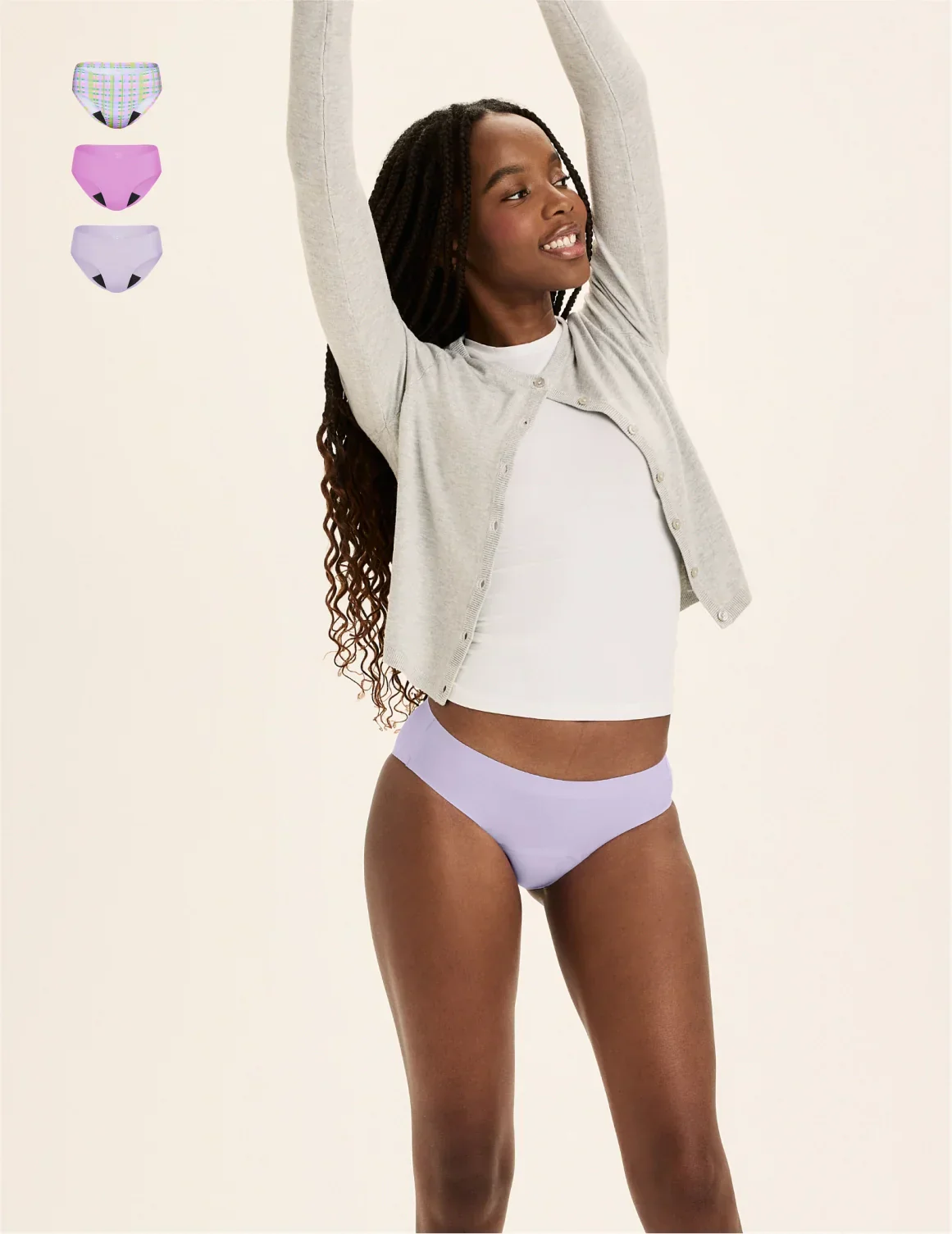 Teen Light Leakproof No-Show Bikini 3-Pack - Image 34