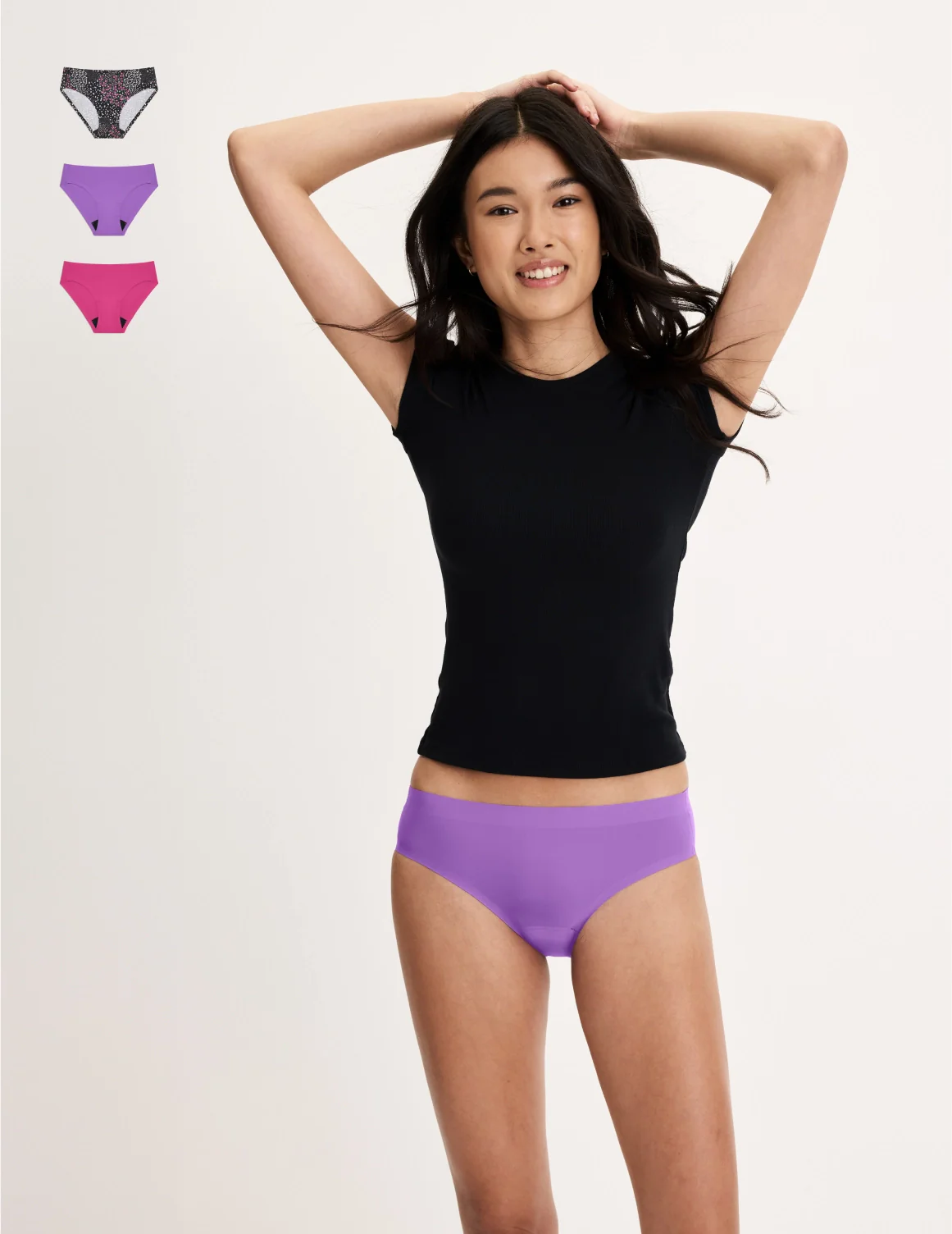 Teen Light Leakproof No-Show Bikini 3-Pack - Image 54