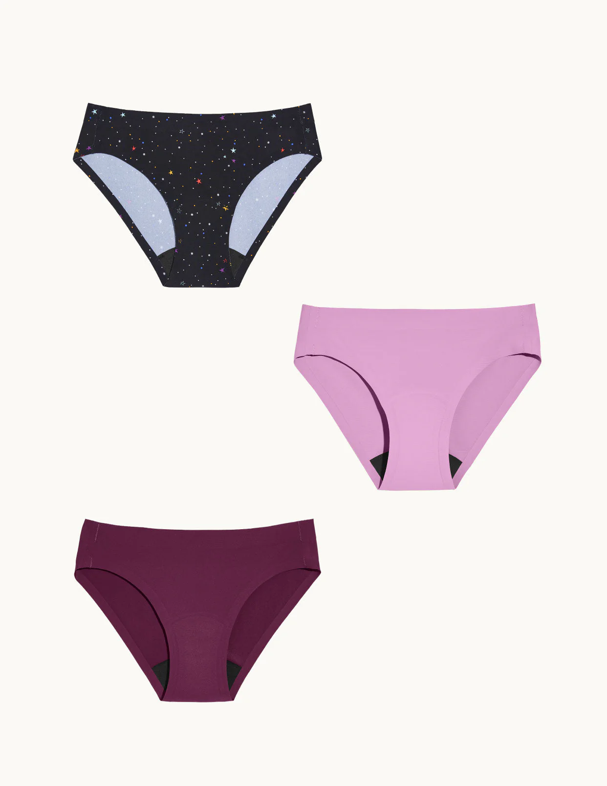 Teen Light Leakproof No-Show Bikini 3-Pack - Image 7