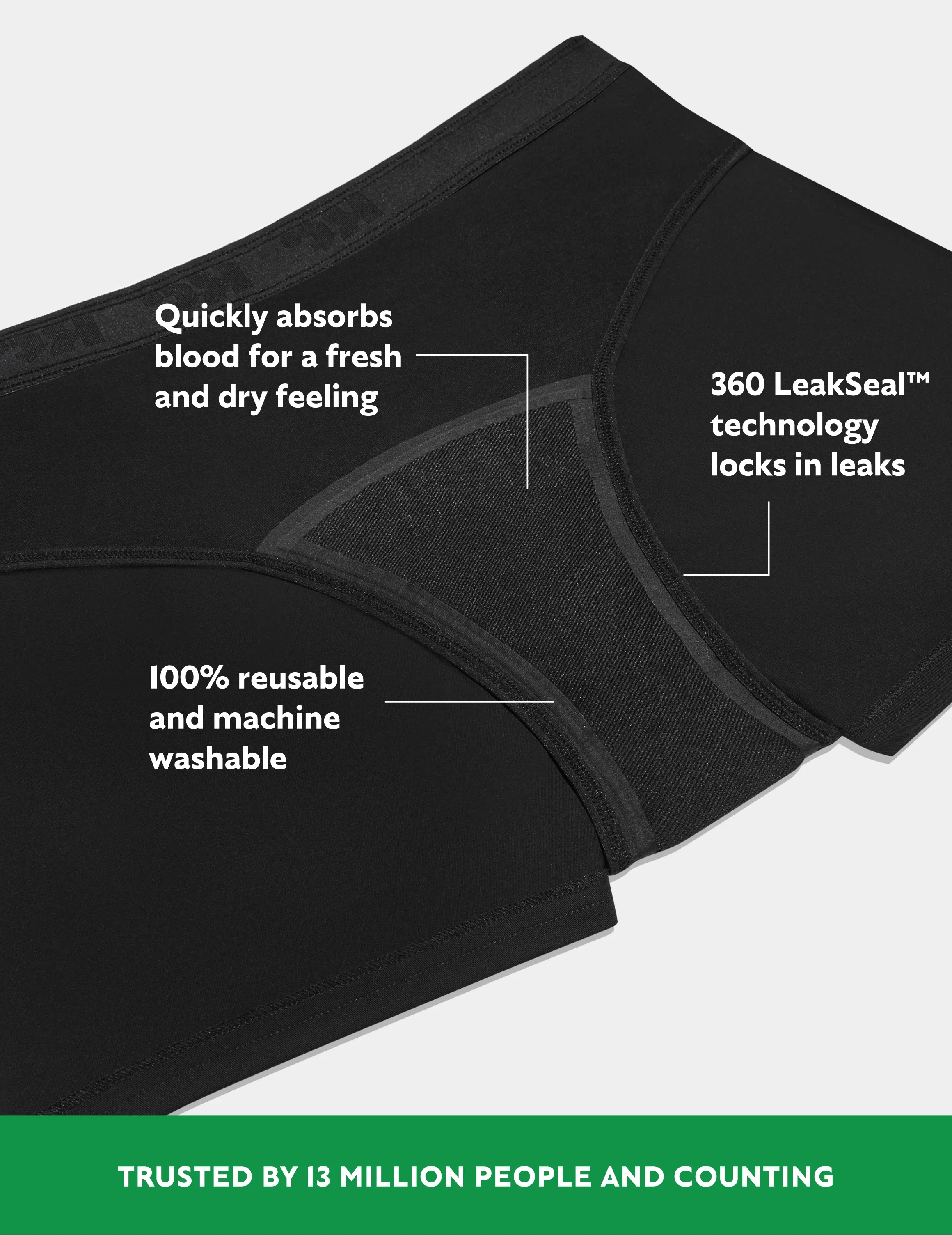 Teen Super Leakproof® Sleepover Boxer - Image 32